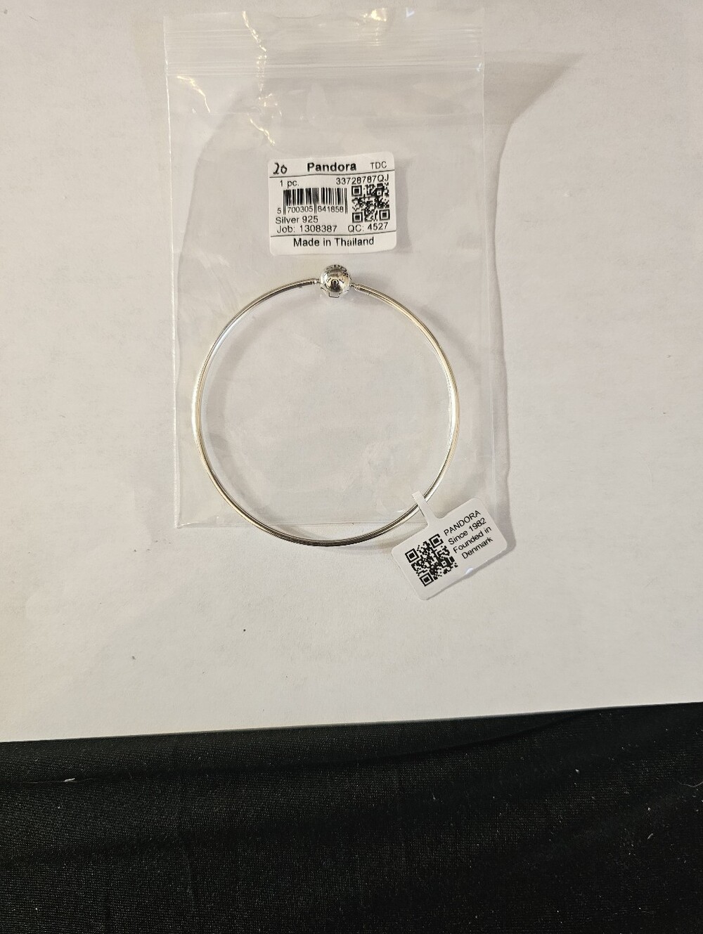 Pandora Silver Polished Round Bangle Bracelet